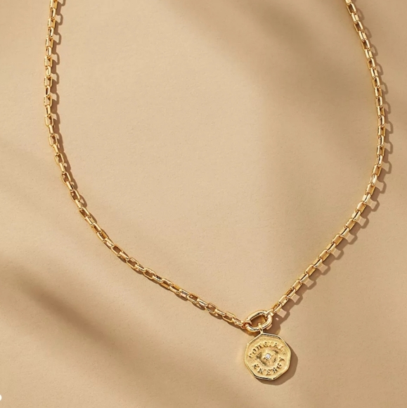 NWT Anthropologie Western Coin "COWGIRL ENERGY" Necklace - Picture 1 of 8